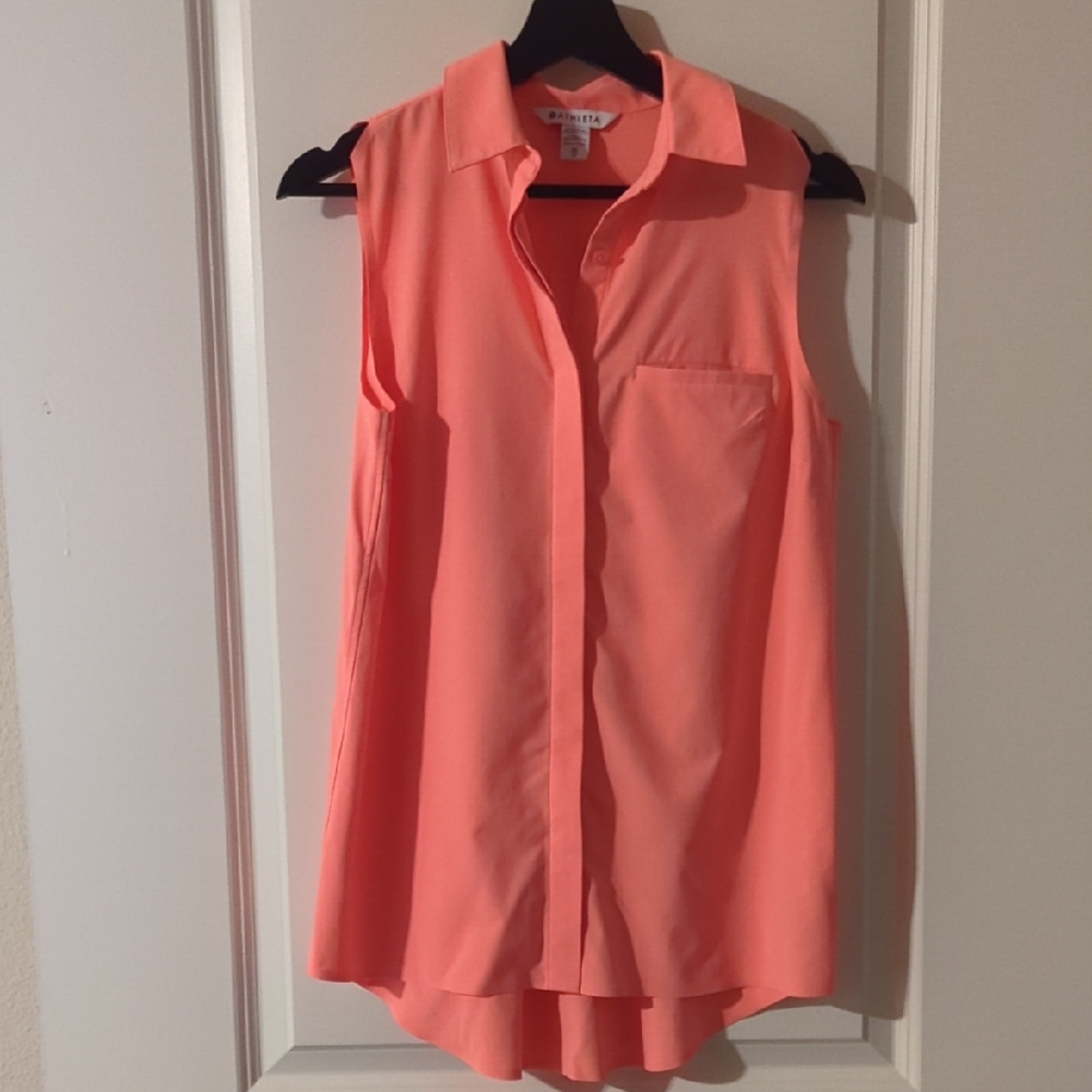 Athleta Sleeveless Coral Blouse